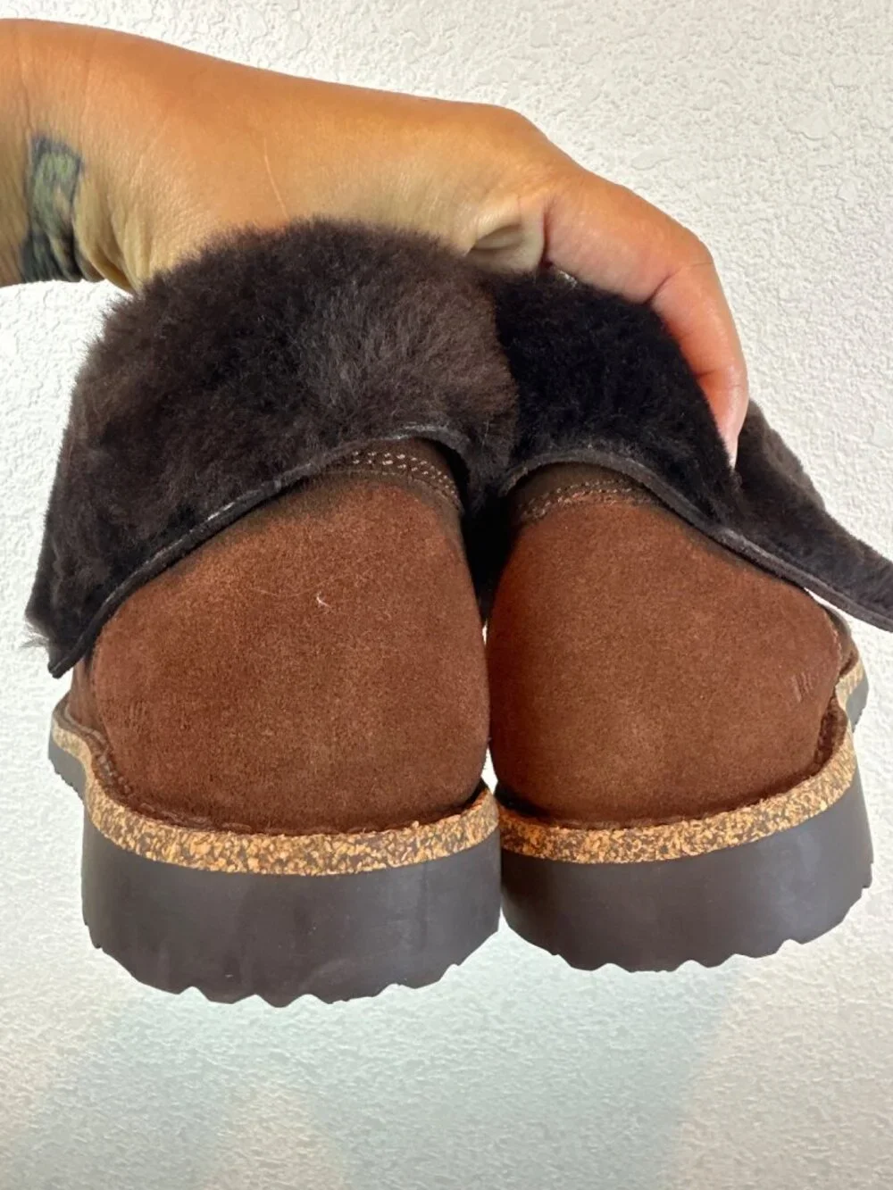 Birkenstock Buckley Shearling Clogs Bakki Brown Suede Womens EU 41 US 10 Lined
